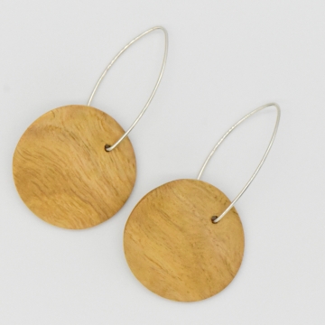 Oak Burl Round Earrings